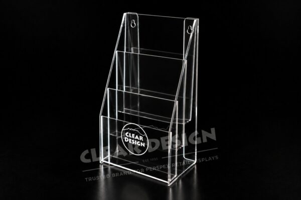 Stepped Three Pocket Professional Brochure Holder