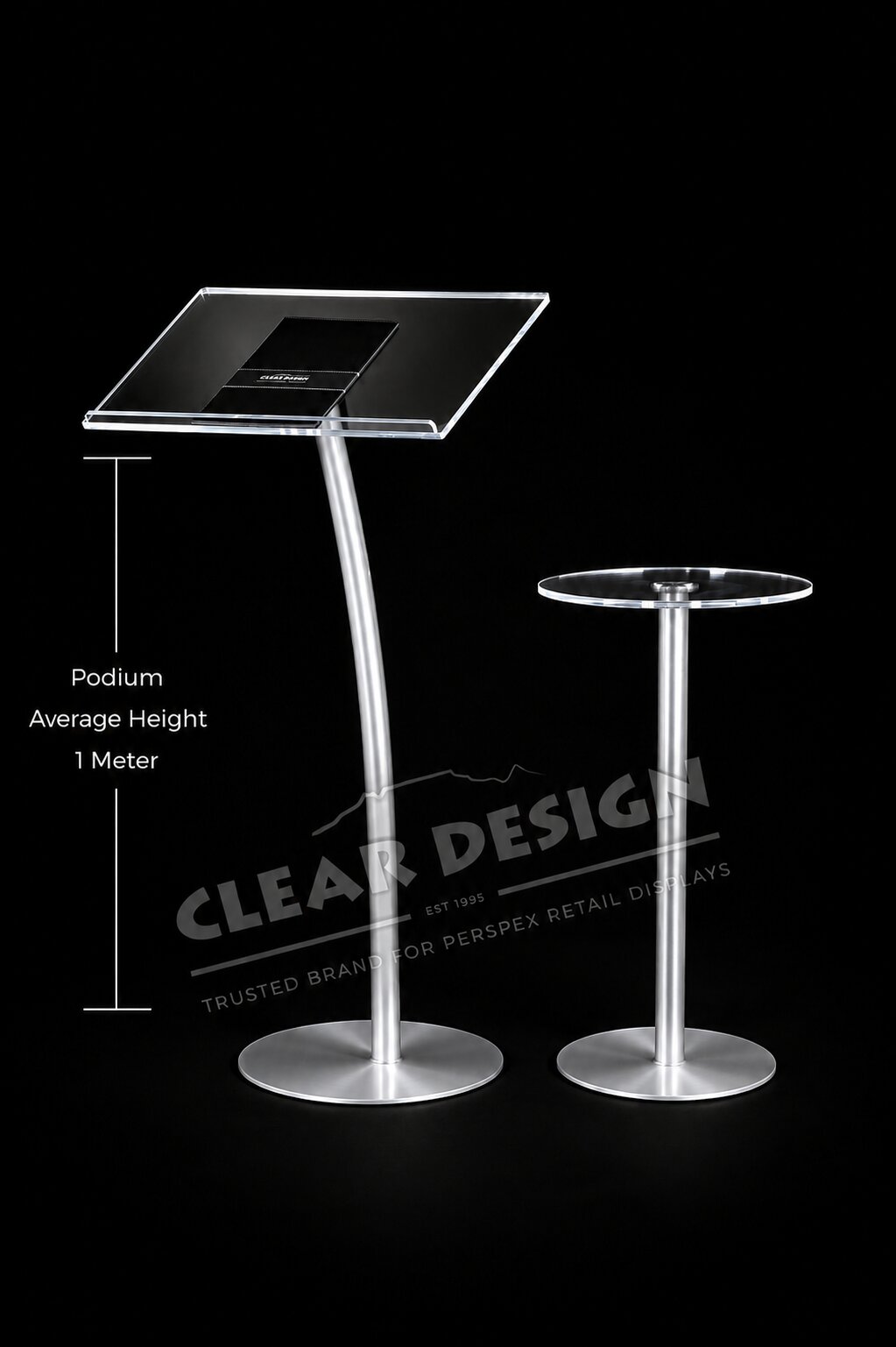 Metal Frame Podium with Optional Side Table - Image 4