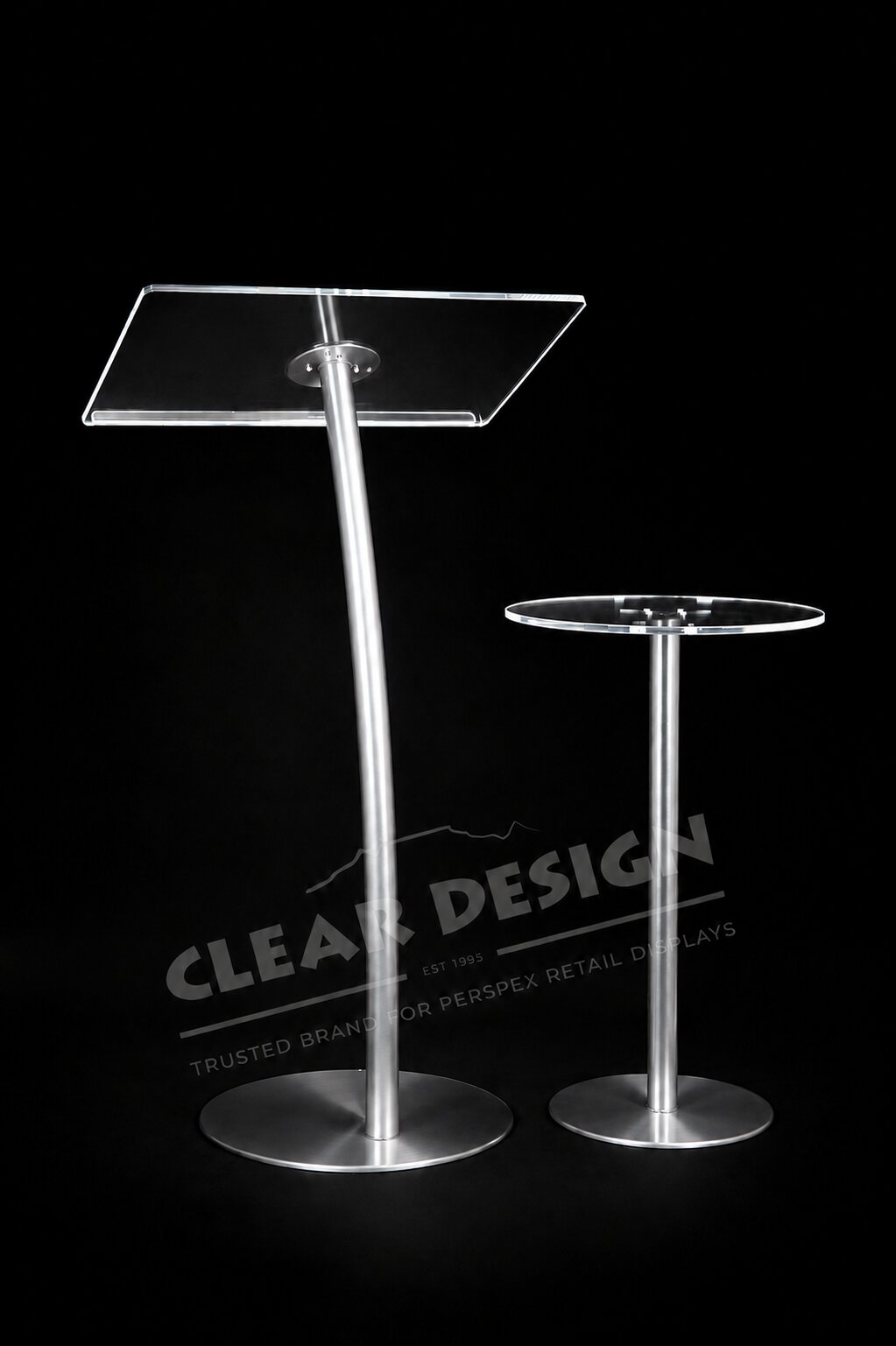 Metal Frame Podium with Optional Side Table - Image 2
