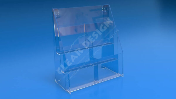 Six Pocket Brochure Holder, 2 Pockets Across x 3 Pockets Up