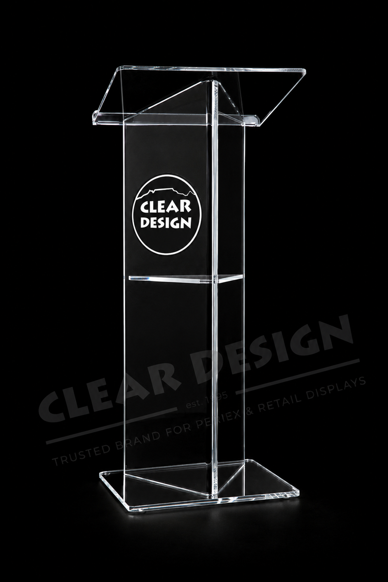 Triangle Shape Podium with Shelf