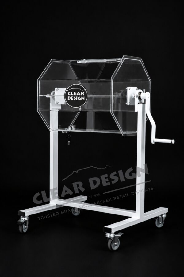 Large Hexagonal Spinning Barrel & Metal Stand