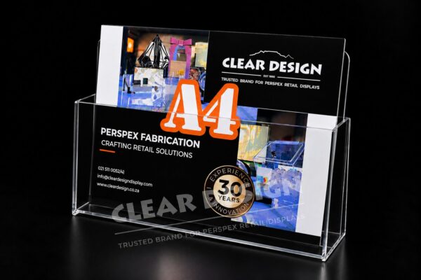 Alternative view of Single Pocket “Landscape“ Economy Brochure Holder