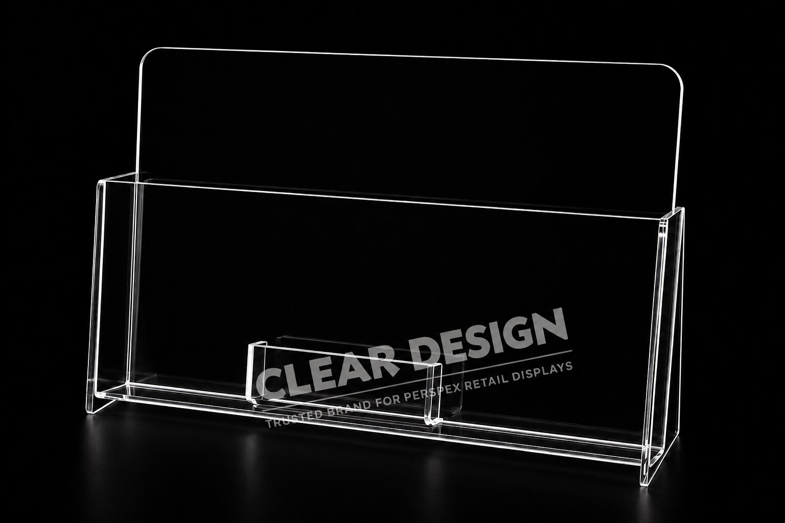 Single Pocket ”Landscape” Economy Brochure Holder with Business card pocket - Image 3
