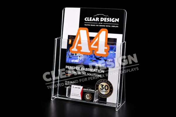 Alternative view of Single Pocket ”Portrait” Professional Brochure Holder with Business card pocket