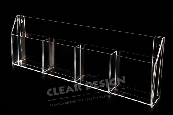 Four Pocket Side-by-Side Professional Brochure Holder
