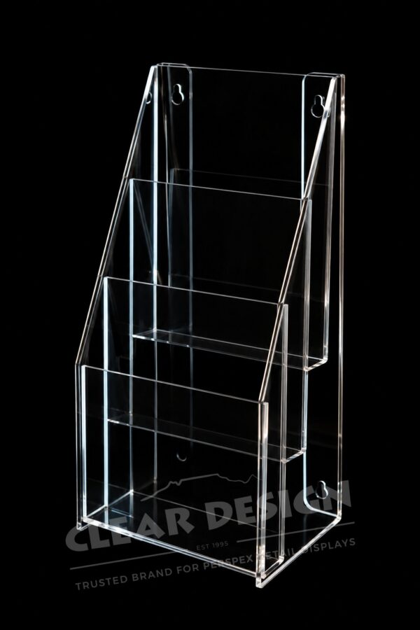 Stepped Three Pocket Professional Brochure Holder