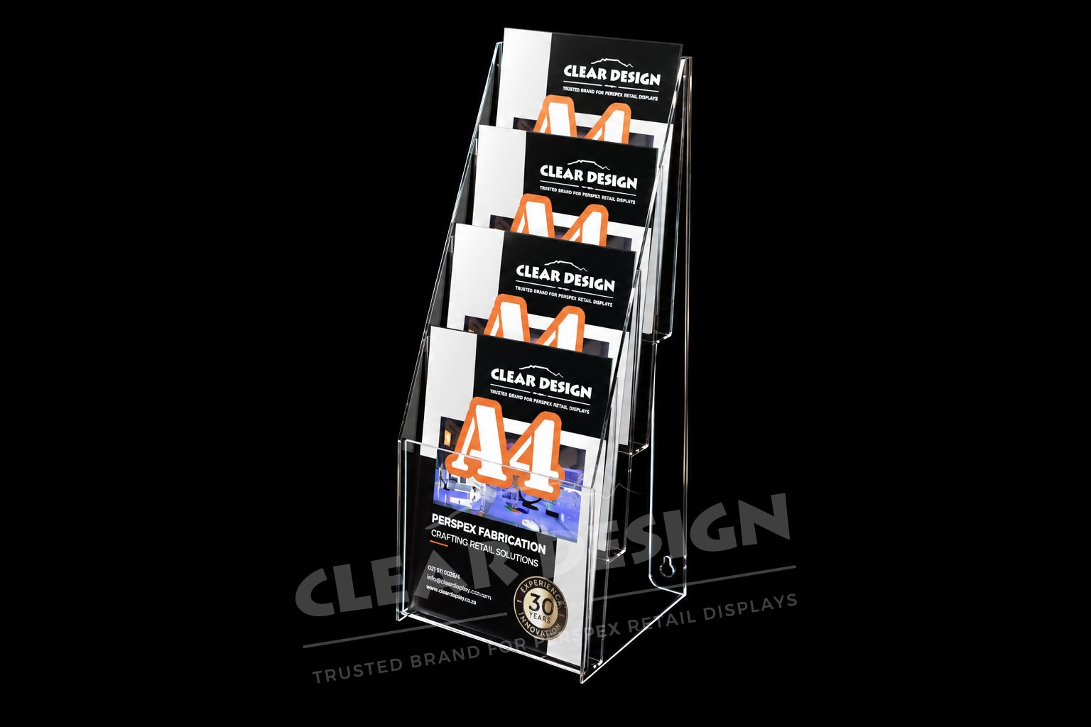 Stepped Four Pocket Professional Brochure Holder - Image 2