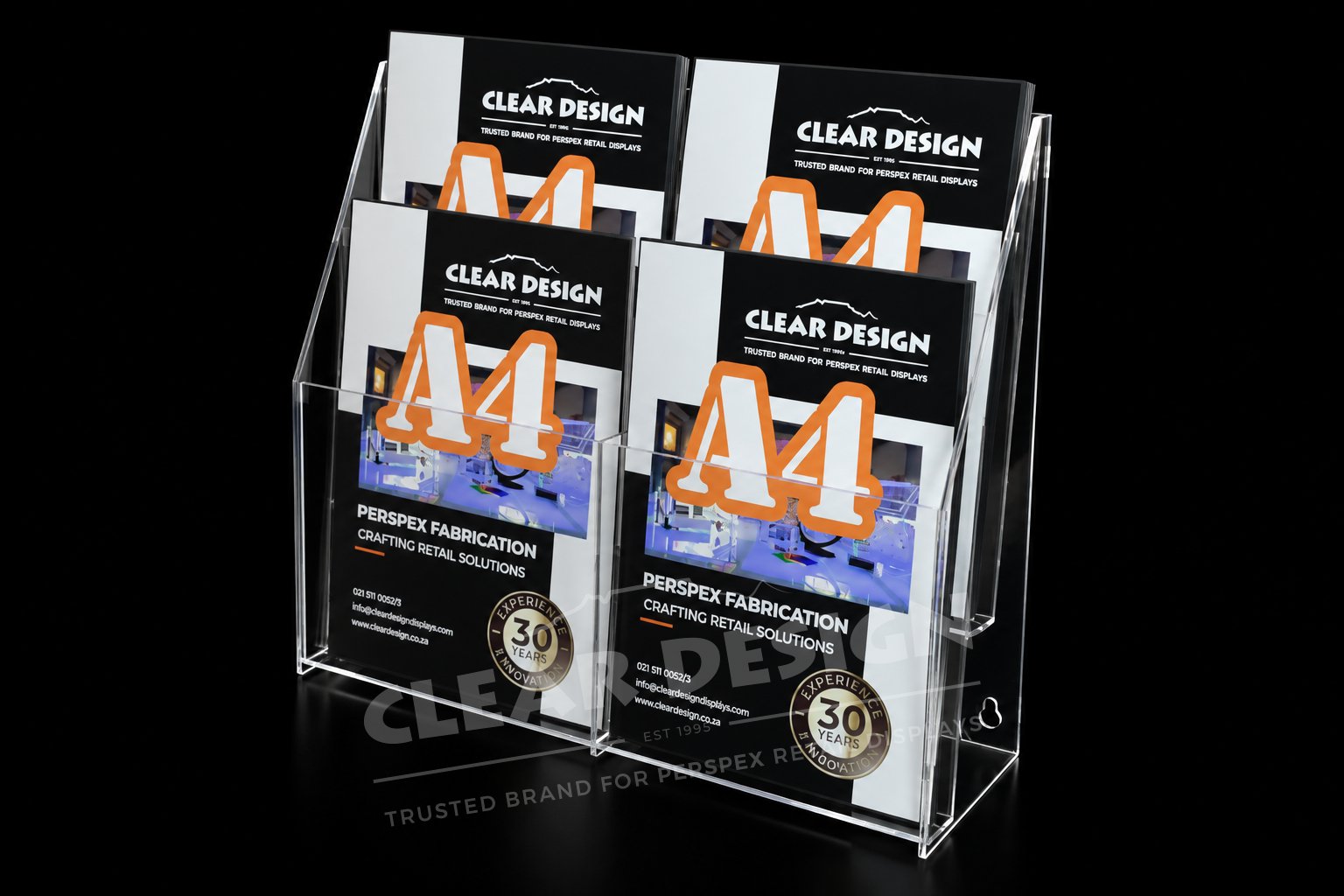 Four Pocket (2 × 2) Professional Brochure Holder - Image 2