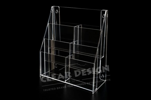 Six Pocket Stepped Professional Brochure Holder