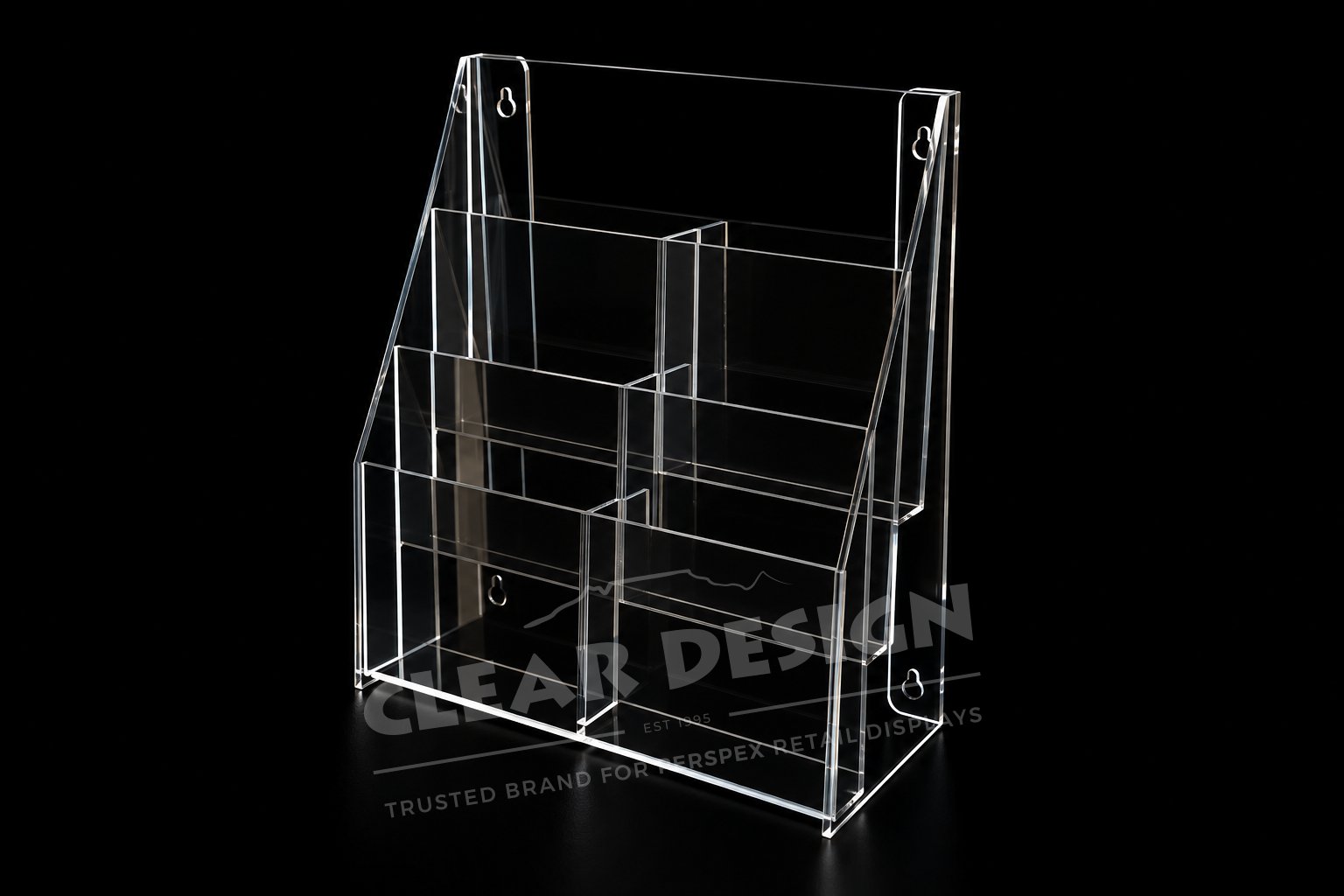 Six Pocket Stepped Professional Brochure Holder - Image 3