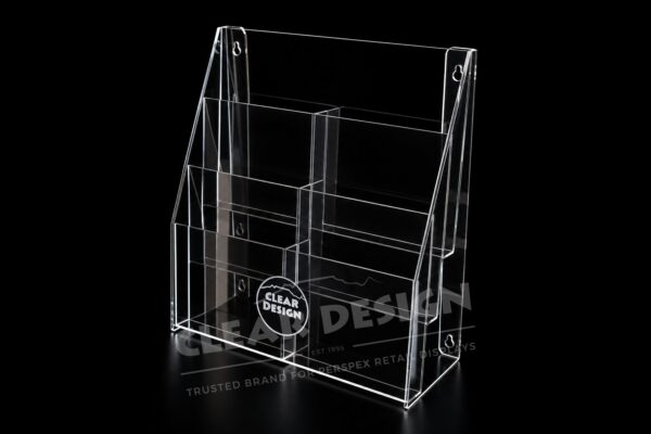 Six Pocket Stepped Professional Brochure Holder