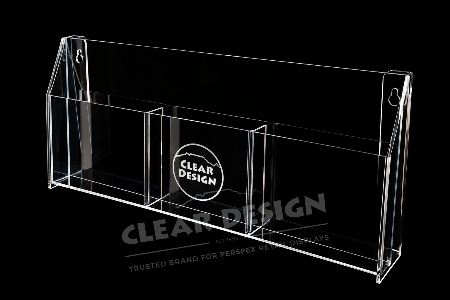 Three Pocket Side-by-Side Professional Brochure Holder - Image 3
